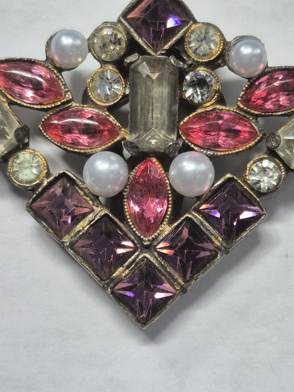 Vintage Art Deco Dress Clip Pot Metal Early Coro 1930s